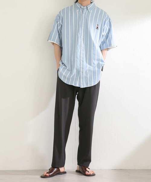 SENSE OF PLACE by URBAN RESEARCH（センスオブプレイスバイアーバンリサーチ）の「『セットアップ対応』 ダブルタックテーパードスラックス（スラックス・メンズ・チャコールグレー/ライトブルー/ブラック/ネイビー/ブルー/ライトベージュ/ライトカーキ・SMALL/MEDIUM/LARGE）」の16枚目の写真