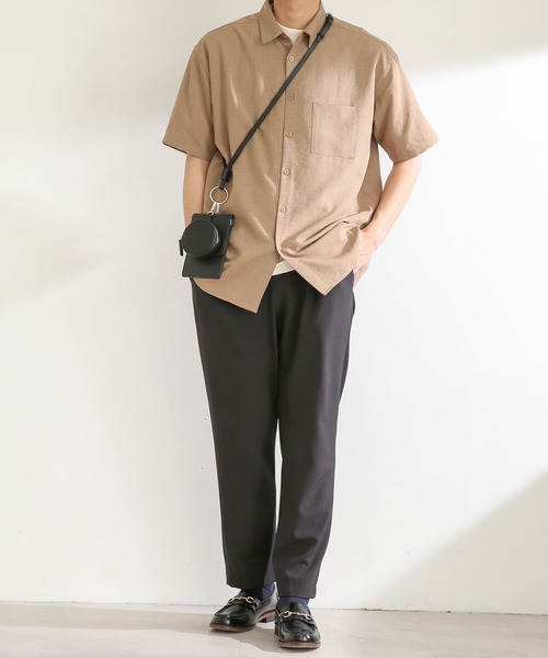 SENSE OF PLACE by URBAN RESEARCH（センスオブプレイスバイアーバンリサーチ）の「『セットアップ対応』 ダブルタックテーパードスラックス（スラックス・メンズ・チャコールグレー/ライトブルー/ブラック/ネイビー/ブルー/ライトベージュ/ライトカーキ・SMALL/MEDIUM/LARGE）」の20枚目の写真