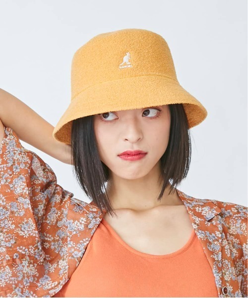 KANGOL（カンゴール）の「【入荷禁止】KANGOL Bermuda Bucket（ハット・メンズ・ホワイト/ダークネイビー/グリーン/ライトパープル/イエロー/オレンジ/レッド/ピンク/ネイビー/ブラック/ベージュ・MEDIUM/LARGE/X-LARGE）」の8枚目の写真