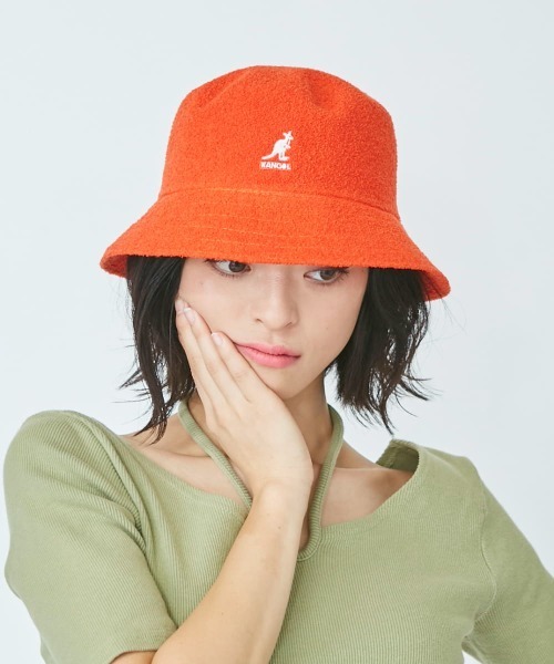 KANGOL（カンゴール）の「【入荷禁止】KANGOL Bermuda Bucket（ハット・メンズ・ホワイト/ダークネイビー/グリーン/ライトパープル/イエロー/オレンジ/レッド/ピンク/ネイビー/ブラック/ベージュ・MEDIUM/LARGE/X-LARGE）」の11枚目の写真