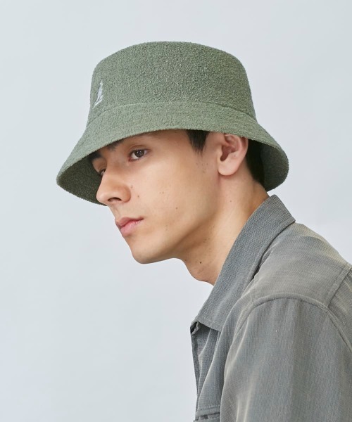 KANGOL（カンゴール）の「【入荷禁止】KANGOL Bermuda Bucket（ハット・メンズ・ホワイト/ダークネイビー/グリーン/ライトパープル/イエロー/オレンジ/レッド/ピンク/ネイビー/ブラック/ベージュ・MEDIUM/LARGE/X-LARGE）」の20枚目の写真