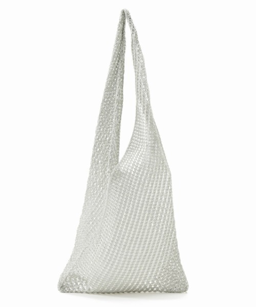 CONTROL FREAK（コントロールフリーク）の「CONTROL FREAK(コントロールフリーク)シャイニーニットバッグ（トートバッグ・レディース・ベージュ/シルバー・FREE）」の7枚目の写真