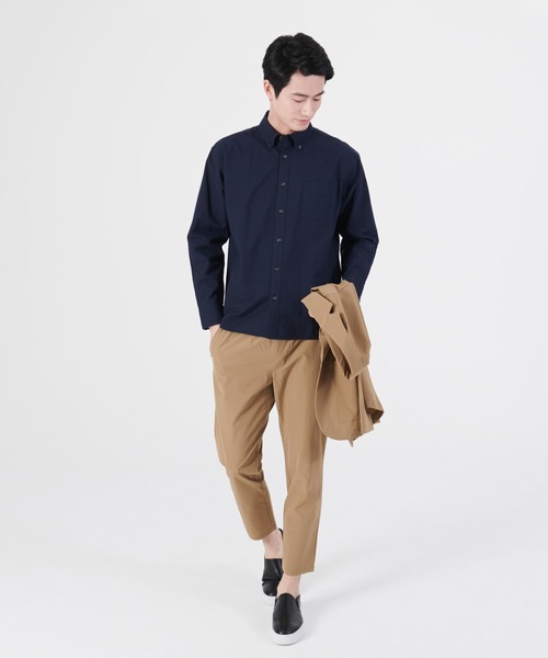 Blue Standard （ブルースタンダード）の「【BLUE STANDARD】ラクケア イージーケア加工 オックスリラックスフィットボタンダウンシャツ（シャツ/ブラウス・メンズ・ホワイト/ダークグリーン/ブルー系その他/スミクロ・MEDIUM/LARGE/X-LARGE）」の20枚目の写真