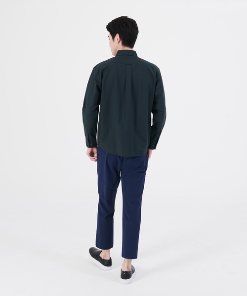 Blue Standard （ブルースタンダード）の「【BLUE STANDARD】ラクケア イージーケア加工 オックスリラックスフィットボタンダウンシャツ（シャツ/ブラウス・メンズ・ホワイト/ダークグリーン/ブルー系その他/スミクロ・MEDIUM/LARGE/X-LARGE）」の16枚目の写真