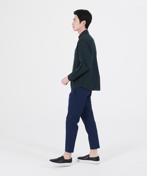 Blue Standard （ブルースタンダード）の「【BLUE STANDARD】ラクケア イージーケア加工 オックスリラックスフィットボタンダウンシャツ（シャツ/ブラウス・メンズ・ホワイト/ダークグリーン/ブルー系その他/スミクロ・MEDIUM/LARGE/X-LARGE）」の17枚目の写真