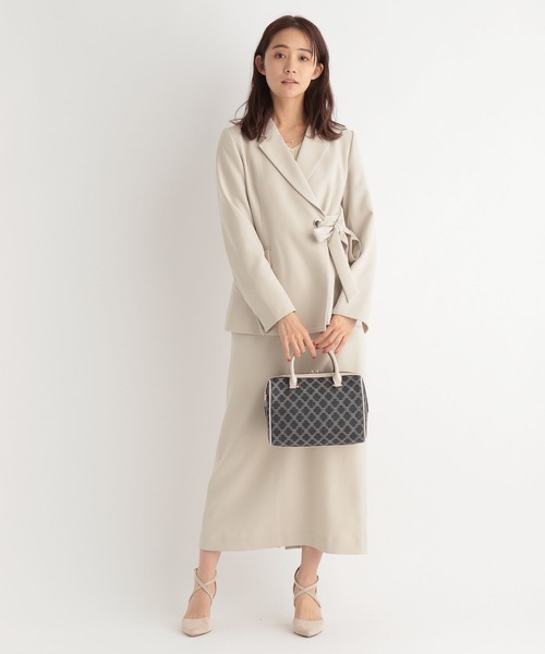 Andemiu（アンデミュウ）の「【セットアップ対応】リボンジャケット264686（テーラードジャケット・レディース・ネイビー/グリーン/アイボリー・FREE）」の9枚目の写真