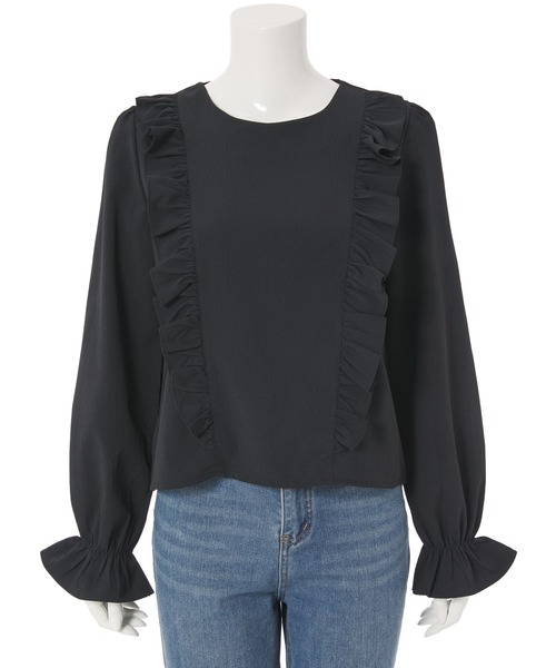 fifth(フィフス)の「フロントフリルキャンディースリーブブラウス(シャツ/ブラウス・レディース・ホワイト/ブラック/サックスブルー・M)」の13枚目の写真