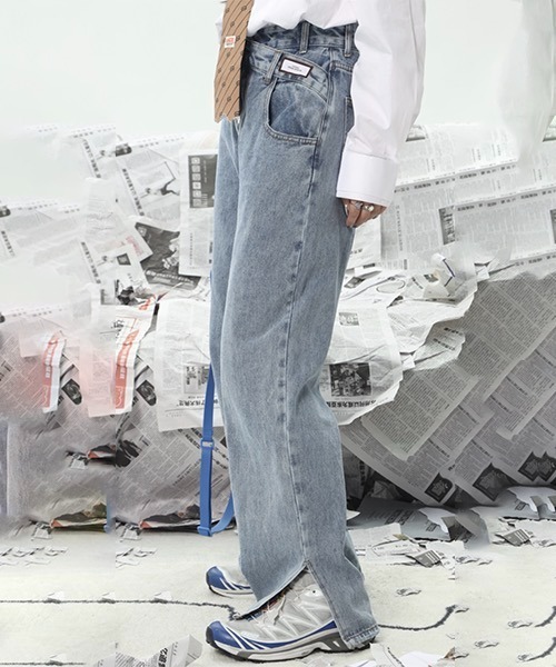 WESTBOY(ウエストボーイ)の「Transformed Slit Flare Pants WO22S1PT07 【WB ORIGINALS】(デニムパンツ・メンズ・ブルー/ブラック・M/L/XL)」の3枚目の写真