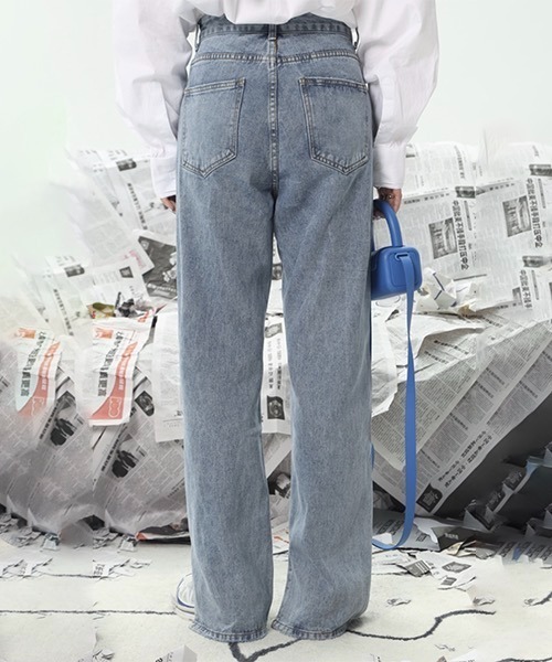 WESTBOY(ウエストボーイ)の「Transformed Slit Flare Pants WO22S1PT07 【WB ORIGINALS】(デニムパンツ・メンズ・ブルー/ブラック・M/L/XL)」の4枚目の写真