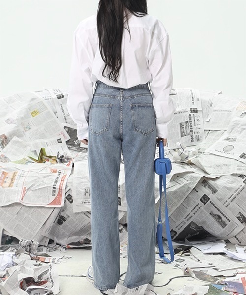 WESTBOY(ウエストボーイ)の「Transformed Slit Flare Pants WO22S1PT07 【WB ORIGINALS】(デニムパンツ・メンズ・ブルー/ブラック・M/L/XL)」の8枚目の写真