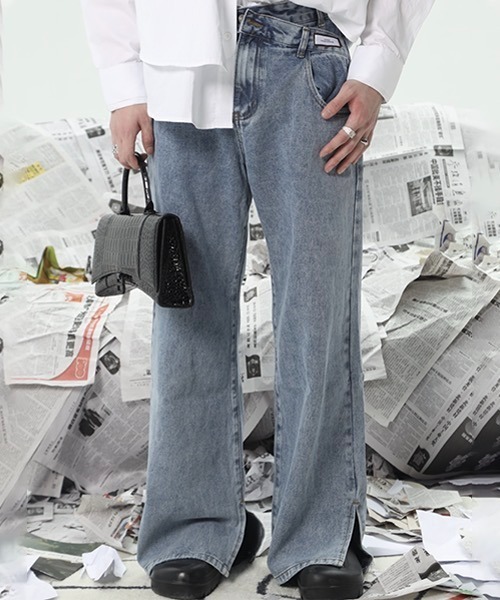 WESTBOY(ウエストボーイ)の「Transformed Slit Flare Pants WO22S1PT07 【WB ORIGINALS】(デニムパンツ・メンズ・ブルー/ブラック・M/L/XL)」の9枚目の写真