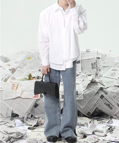 WESTBOY(ウエストボーイ)の「Transformed Slit Flare Pants WO22S1PT07 【WB ORIGINALS】(デニムパンツ・メンズ・ブルー/ブラック・M/L/XL)」の10枚目の写真