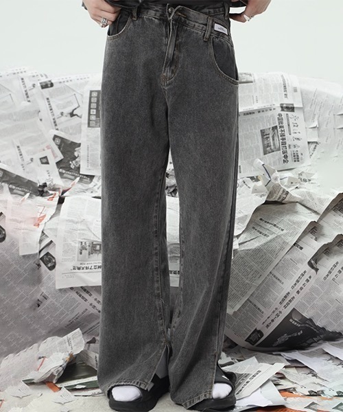 WESTBOY(ウエストボーイ)の「Transformed Slit Flare Pants WO22S1PT07 【WB ORIGINALS】(デニムパンツ・メンズ・ブルー/ブラック・M/L/XL)」の13枚目の写真