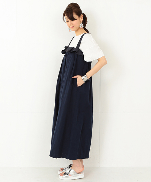 Ray BEAMS（レイビームス）の「RBS / ベアフリル ロングワンピース（ワンピース・レディース・ネイビー・0/1）」の11枚目の写真