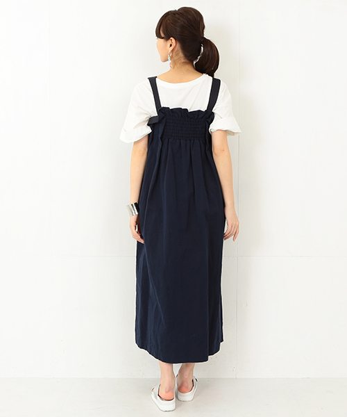 Ray BEAMS（レイビームス）の「RBS / ベアフリル ロングワンピース（ワンピース・レディース・ネイビー・0/1）」の4枚目の写真