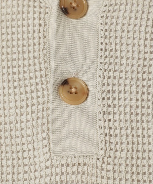 417 EDIFICE（フォーワンセブンエディフィス）の「12G メッシュヘンリー（ニット/セーター・メンズ・ベージュ/ネイビー/グリーン・SMALL/MEDIUM/LARGE）」の17枚目の写真