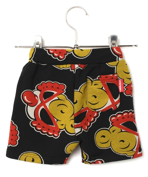 HYSTERIC MINI（ヒステリックミニ）の「Rolling mini  “Rock the turn” 総柄 スウェットパンツ(ヒザ上丈)（その他パンツ・キッズ・ホワイト系その他/ブラック系その他・110/100/120）」の9枚目の写真