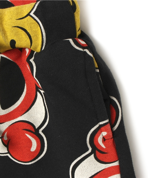 HYSTERIC MINI（ヒステリックミニ）の「Rolling mini  “Rock the turn” 総柄 スウェットパンツ(ヒザ上丈)（その他パンツ・キッズ・ホワイト系その他/ブラック系その他・110/100/120）」の7枚目の写真