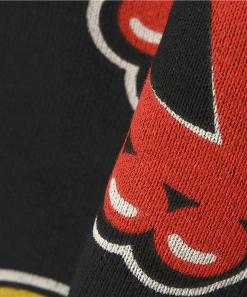 HYSTERIC MINI（ヒステリックミニ）の「Rolling mini  “Rock the turn” 総柄 スウェットパンツ(ヒザ上丈)（その他パンツ・キッズ・ホワイト系その他/ブラック系その他・110/100/120）」の4枚目の写真