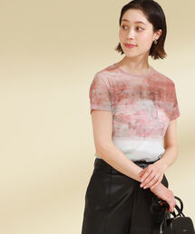 Ray BEAMS | Ray BEAMS / プリント ストレッチ Tシャツ(Tシャツ/カットソー)