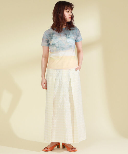 Ray BEAMS（レイビームス）の「Ray BEAMS / プリント ストレッチ Tシャツ（Tシャツ/カットソー・レディース・サックスブルー/ピンク・ONE SIZE）」の12枚目の写真