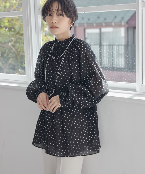AMERICAN HOLIC(アメリカンホリック)の「ハイネックブラウス(シャツ/ブラウス・レディース・ドット/その他14・M/L)」の5枚目の写真