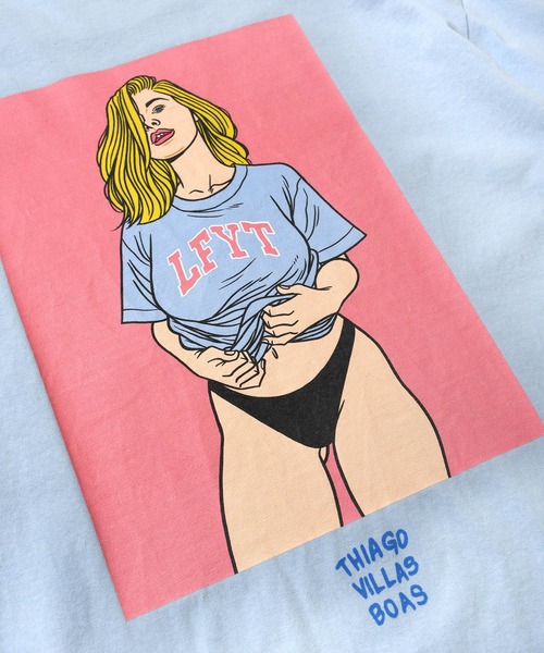 Lafayette（ラファイエット）の「LFYT ラファイエット [Lafayette] - × チアゴ・ビラス・ボアス [THIAGO VILLAS BOAS] コラボ チアゴ ビラス ボアス アーチロゴ ガールズ グラフィック 半袖 Tシャツ [THIAGO VILLAS BOAS LFYT ARCH LOGO GIRLS TEE]（Tシャツ/カットソー・メンズ・ホワイト/ライトブルー/ブラック/イエロー・X-LARGE/XX-LARGE/MEDIUM/LARGE/SMALL）」の15枚目の写真