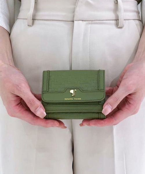 Samantha Thavasa（サマンサタバサ）の「Pomme d'espoir ポムディスポワール 型押しミニ財布（財布・レディース・ライトグレー/カーキ/ブラック/ピンクベージュ/ベージュ/ワインレッド/キャメル・FREE）」の4枚目の写真
