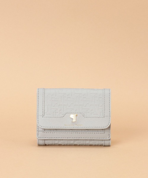 Samantha Thavasa（サマンサタバサ）の「Pomme d'espoir ポムディスポワール 型押しミニ財布（財布・レディース・ライトグレー/カーキ/ブラック/ピンクベージュ/ベージュ/ワインレッド/キャメル・FREE）」の2枚目の写真