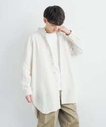 Audience（オーディエンス）の「日本製/国産 オーバーサイズ ソフトリネンキャンバス Aラインシャツコート AUD7133（シャツ/ブラウス）」