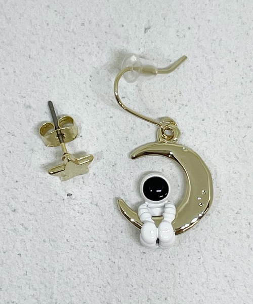 gargle(ガーグル)の「gargle ガーグル: 宇宙シリーズ 宇宙の人たち 宇宙飛行士 宇宙人 ピアス(ピアス(両耳用)・レディース・シルバー/ゴールド・FREE)」の10枚目の写真