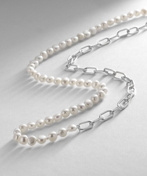 COCOSHNIK（ココシュニック）の「シルバー バロックパール ２Wayチェーンミックス ネックレス（ネックレス・レディース・シルバー系5・50）」の13枚目の写真
