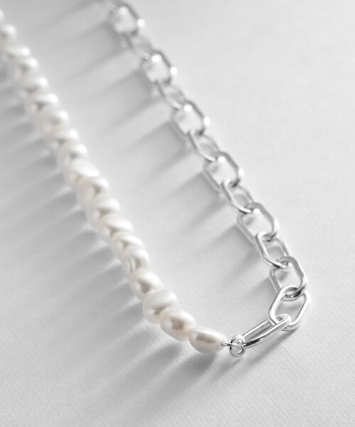 COCOSHNIK（ココシュニック）の「シルバー バロックパール ２Wayチェーンミックス ネックレス（ネックレス・レディース・シルバー系5・50）」の14枚目の写真