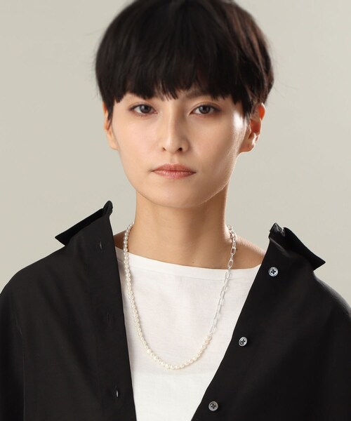 COCOSHNIK（ココシュニック）の「シルバー バロックパール ２Wayチェーンミックス ネックレス（ネックレス・レディース・シルバー系5・50）」の8枚目の写真