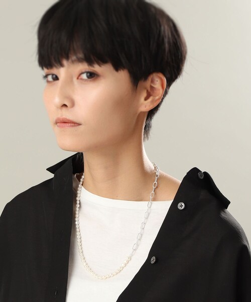 COCOSHNIK（ココシュニック）の「シルバー バロックパール ２Wayチェーンミックス ネックレス（ネックレス・レディース・シルバー系5・50）」の10枚目の写真