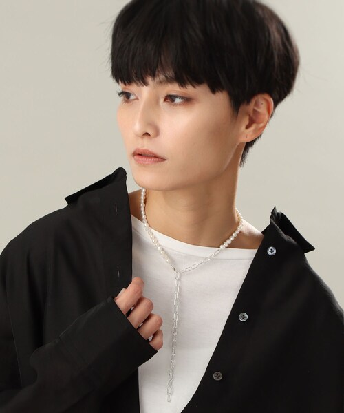 COCOSHNIK（ココシュニック）の「シルバー バロックパール ２Wayチェーンミックス ネックレス（ネックレス・レディース・シルバー系5・50）」の2枚目の写真