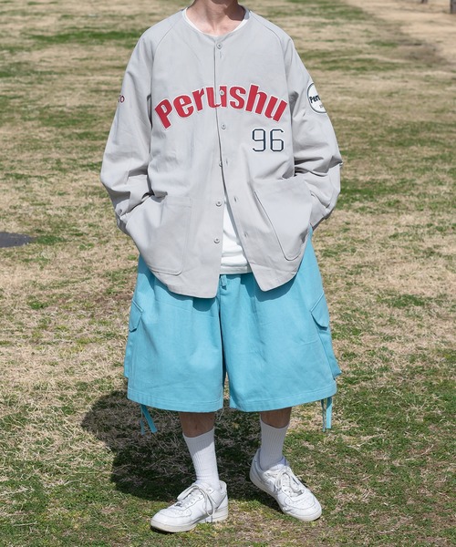 Perushu（ペルーシュ）の「ワイドカーゴハーフパンツ（その他パンツ・メンズ・グリーン系その他/ブラック/アイボリー/その他/レオパード/カーキ/ライトブルー・LARGE/MEDIUM/SMALL）」の17枚目の写真