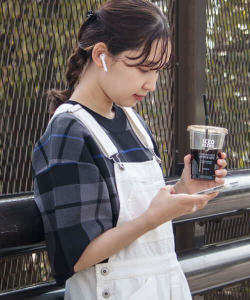 GLOSTER（グロスター）の「【GLOSTER/グロスター】ビッグチェック 半袖ニットTシャツ（Tシャツ/カットソー・メンズ・ブラック系その他/ベージュ系その他/グリーン系その他・MEDIUM/LARGE）」の19枚目の写真