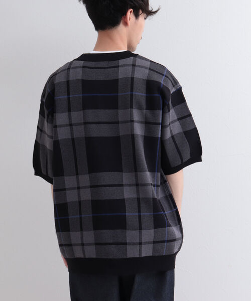 GLOSTER（グロスター）の「【GLOSTER/グロスター】ビッグチェック 半袖ニットTシャツ（Tシャツ/カットソー・メンズ・ブラック系その他/ベージュ系その他/グリーン系その他・MEDIUM/LARGE）」の12枚目の写真