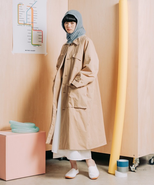 sneeuw(スニュウ)の「パディングステンカラーコート(ステンカラーコート・レディース・ベージュ/ネイビー・1/3)」の18枚目の写真