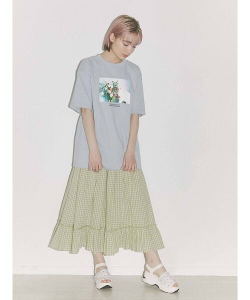 merry jenny（メリージェニー）の「チェックティアードフレアスカート（スカート・レディース・ブラック/グリーン・FREE）」の14枚目の写真