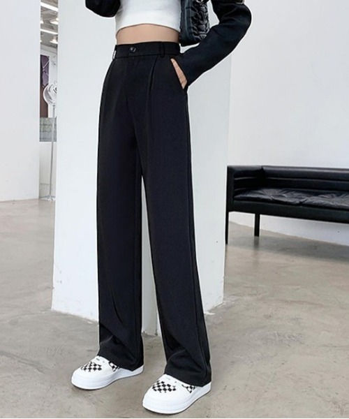 SONA（ソナ）の「SONYUNARA セミワイドピンタックスラックス（スラックス・レディース・ホワイト/ブラック/モカ・SMALL/MEDIUM）」の3枚目の写真