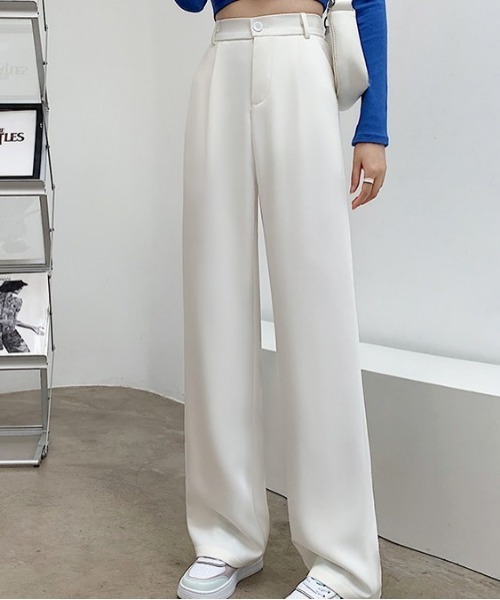 SONA（ソナ）の「SONYUNARA セミワイドピンタックスラックス（スラックス・レディース・ホワイト/ブラック/モカ・SMALL/MEDIUM）」の7枚目の写真