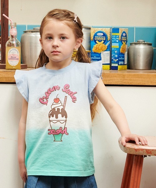 セール タイダイクリームソーダモチーフフリルtシャツ Tシャツ カットソー X Girl Stages エックスガールステージス のファッション通販 Zozotown