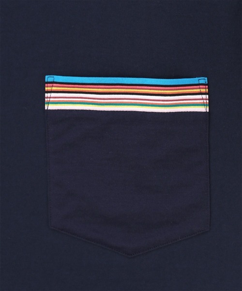【新品】ポールスミス シグネチャーストライプポケットTシャツ ブラック Paul Smith（ポールスミス）の「シグネチャーストライプポケット