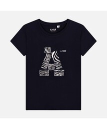 AIGLE（エーグル）の「オーガニックコットン フロントロゴプリン? 半袖Tシャツ（Tシャツ/カットソー・キッズ）」