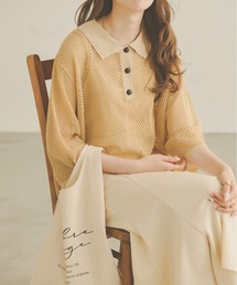 Ambre Neige | 配色ポロニット／【WEB/EC限定商品】(ニット/セーター)