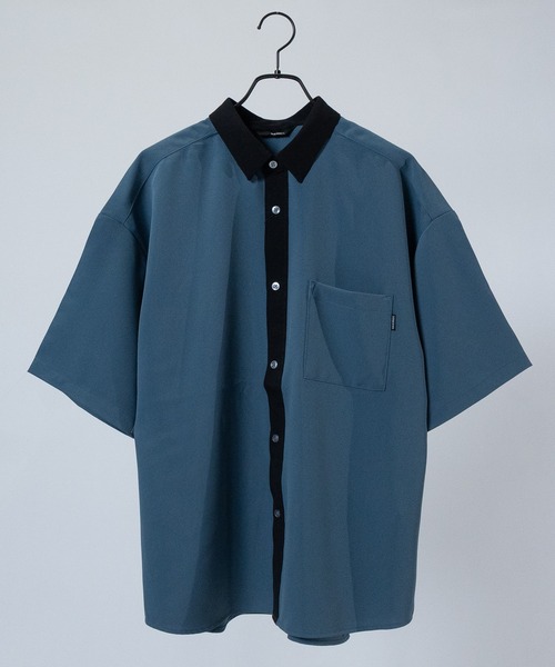 Naive magic（ナイーブマジック）の「【a】ナチュラルストレッチポリエステル ルーズサイズ ベーシック/クレリック 半袖シャツ（シャツ/ブラウス・メンズ・ホワイト/その他/ブラック/グレイッシュベージュ/ホワイト系その他/グリーン/その他1/ブルー/ブラック系その他/ホワイト系その他2/ブルー系その他/ブラック系その他2/ベージュ系その他/グリーン系その他/ライトグレー系1/ブラック系2/ホワイト系2/ブルー系2/ブルー系1/ライトグレー系2/マルチ・LARGE/MEDIUM/X-LARGE）」の18枚目の写真