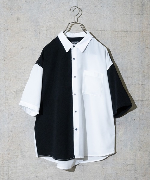 Naive magic（ナイーブマジック）の「【a】ナチュラルストレッチポリエステル ルーズサイズ ベーシック/クレリック 半袖シャツ（シャツ/ブラウス・メンズ・ホワイト/その他/ブラック/グレイッシュベージュ/ホワイト系その他/グリーン/その他1/ブルー/ブラック系その他/ホワイト系その他2/ブルー系その他/ブラック系その他2/ベージュ系その他/グリーン系その他/ライトグレー系1/ブラック系2/ホワイト系2/ブルー系2/ブルー系1/ライトグレー系2/マルチ・LARGE/MEDIUM/X-LARGE）」の19枚目の写真