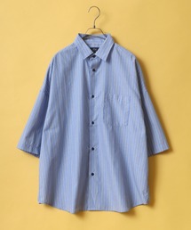 Solid & Stripe Oversize Drop Shoulder Broadcloth Shirt/無地 ストライプ オーバーサイズ ドロップショルダー ブロードシャツ